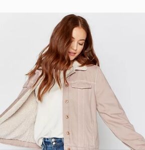 Thread & Supply sherpa lined mauve jacket